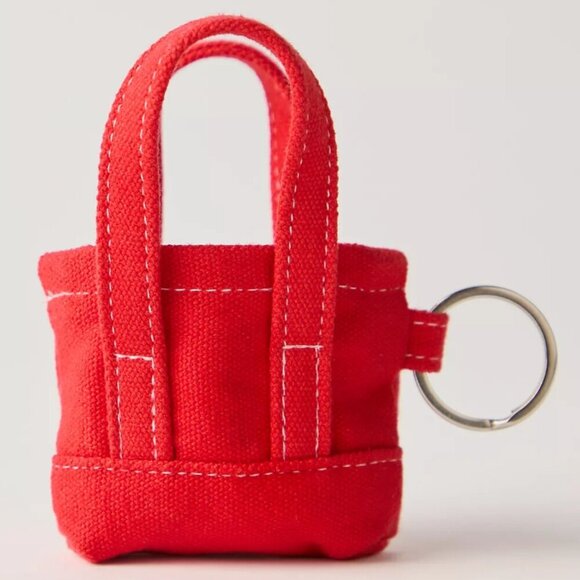 #53 NWT Free People Mini Caravan Bag Charm in Red - Picture 1 of 4
